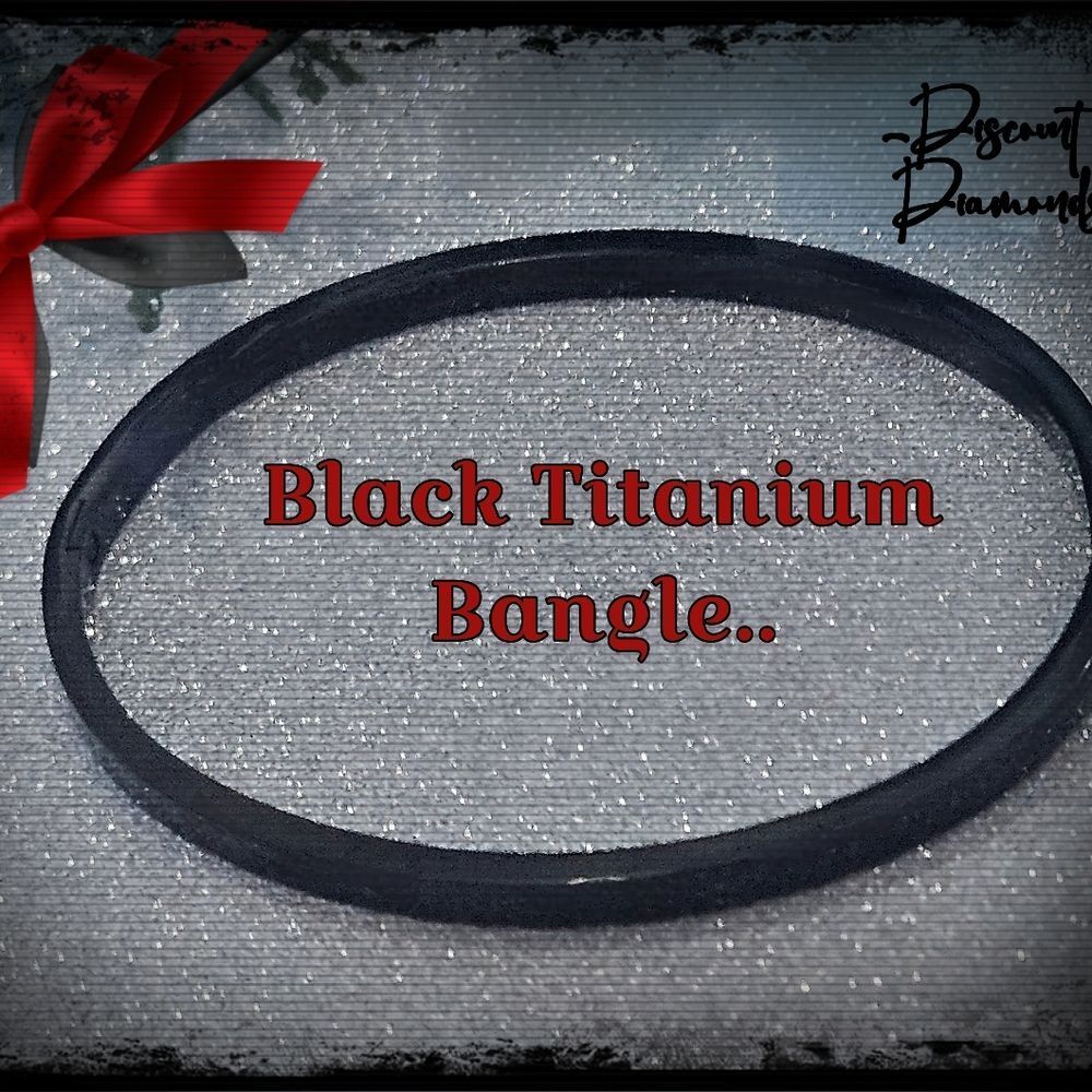 Titanium Steel 18K Black Gold Hinged Bangle Bracelet